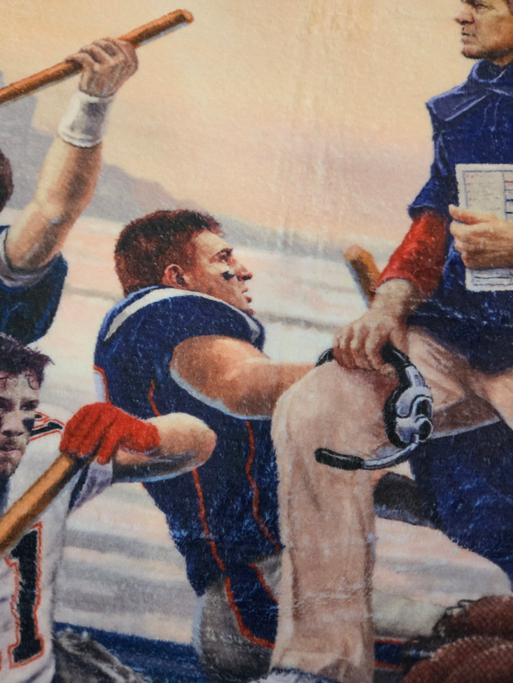 48"x60" Crossing the Charles Classic New England Patriot Sherpa Throw