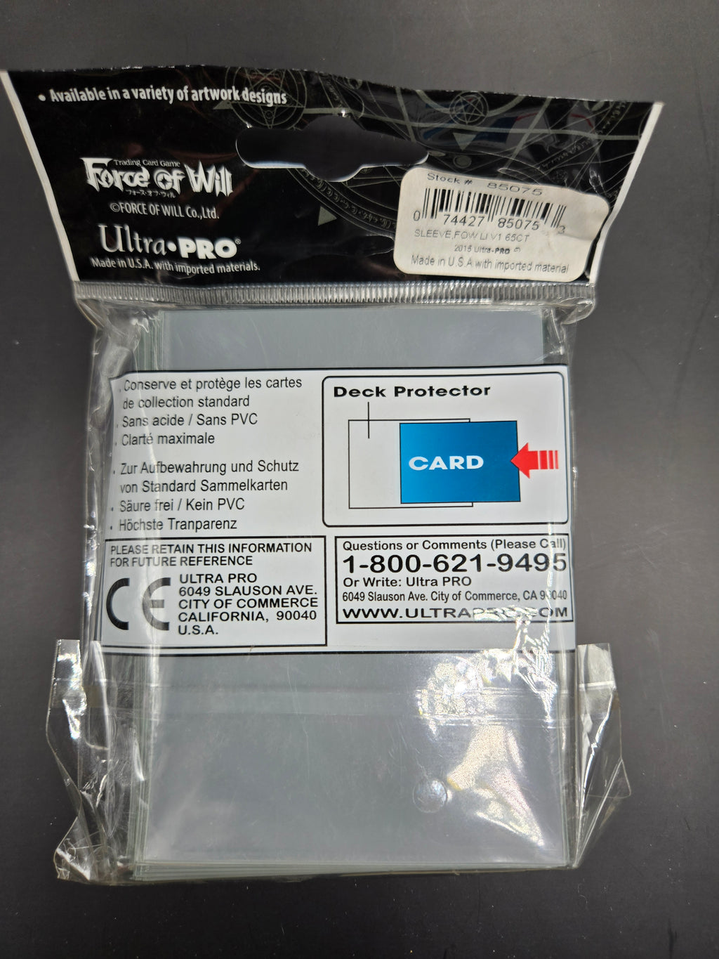Ultra Pro Force of Will Deck Protector Sleeves