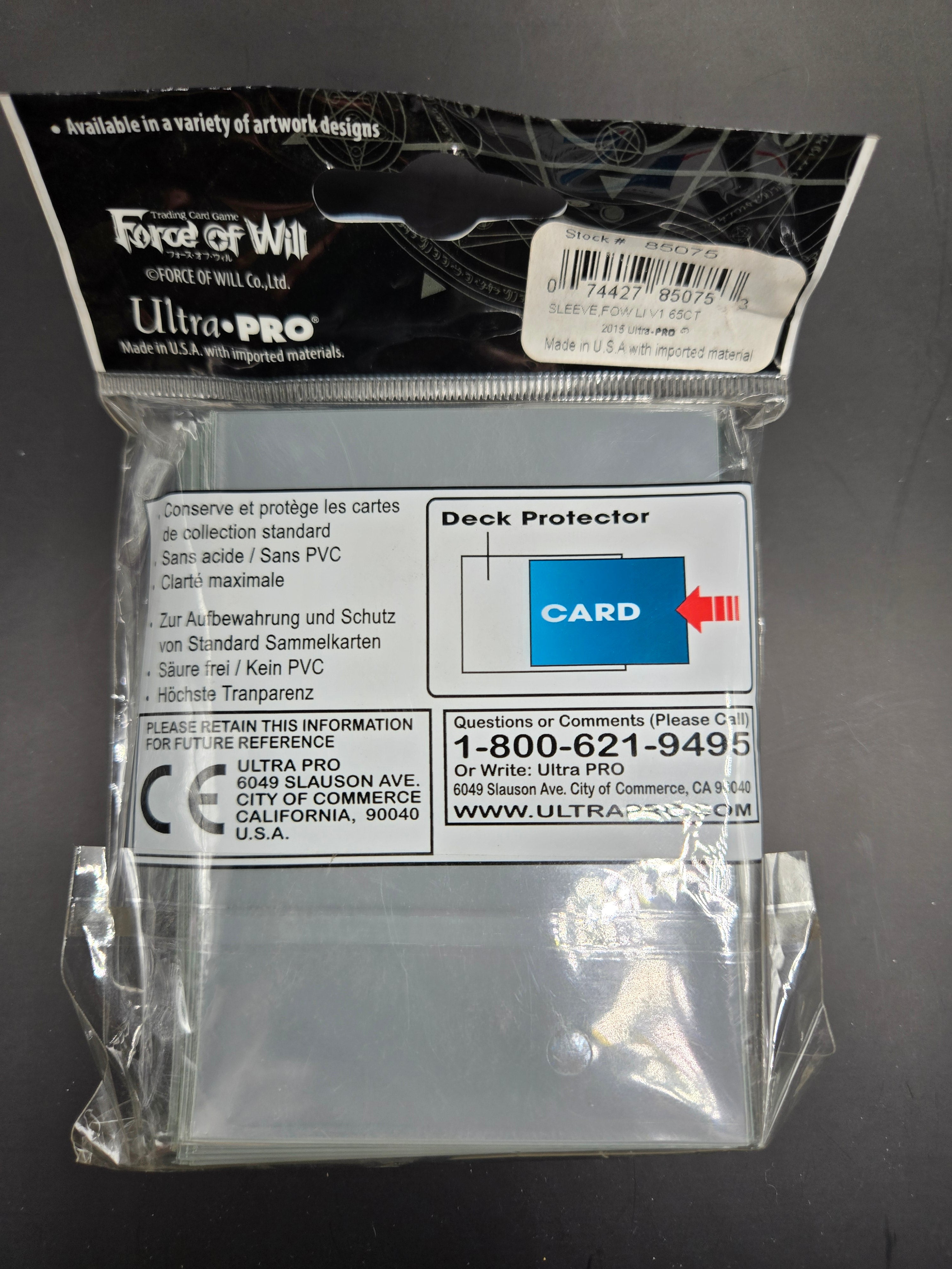 Ultra Pro Force of Will Deck Protector Sleeves