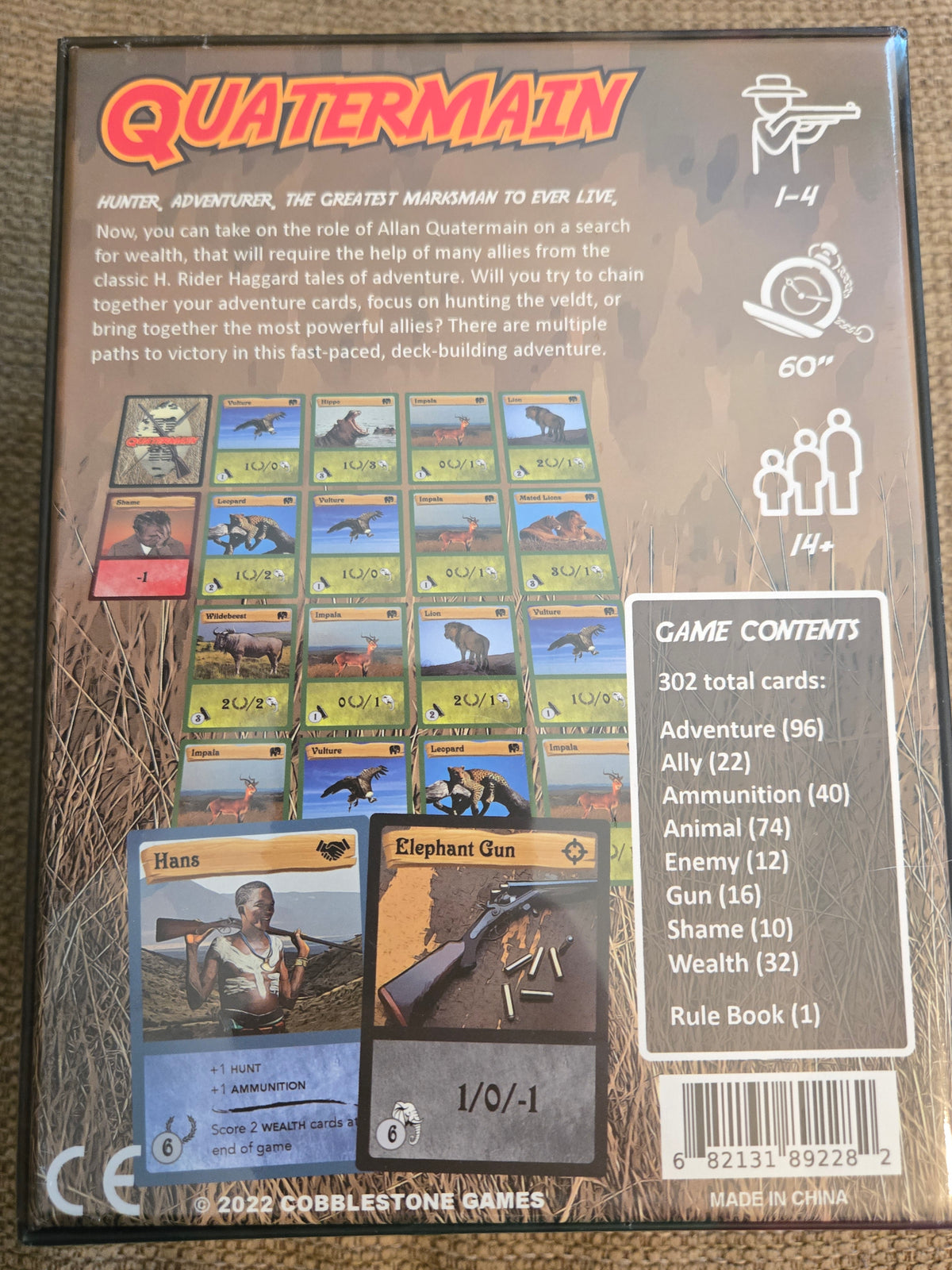 Quartermain - A Deck Building Game of Adventure