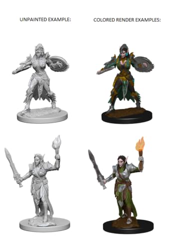 Pathfinder Battles Deep Cuts Unpainted Miniatures: Elf Female Fighter