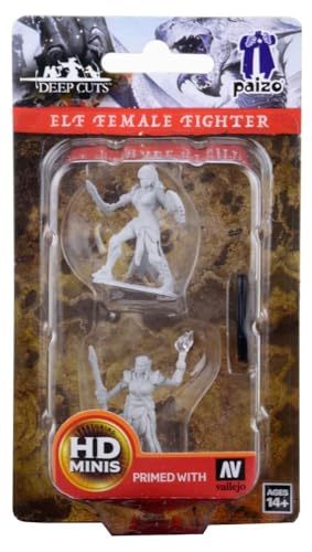 Pathfinder Battles Deep Cuts Unpainted Miniatures: Elf Female Fighter