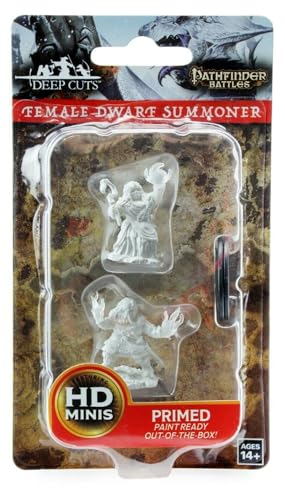 Pathfinder Battles Deep Cuts Unpainted Miniatures: Female Dwarf Summoner