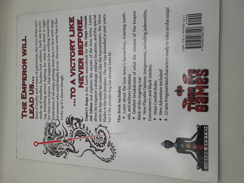 Third Eye Games Chakra System Empire's Reign The Ninja Crusade Second Edition
