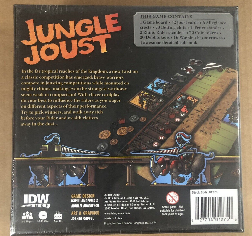 Jungle Joust Board Game IDW NEW SEALED
