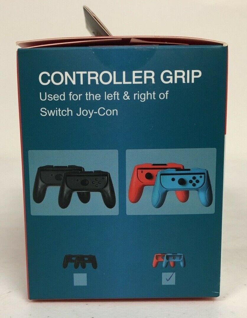 Controller Grip for Switch Joy-Con 2 Pack - Blue & Red (Ovio) NIB Free Shipping