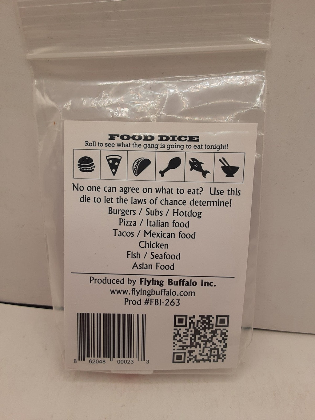 Food Dice - Roll for It! - Flying Buffalo Inc.