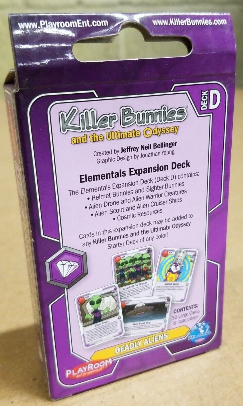 Killer Bunnies Ultimate Odyssey: Deadly Aliens Elementals Deck D NEW SEALED