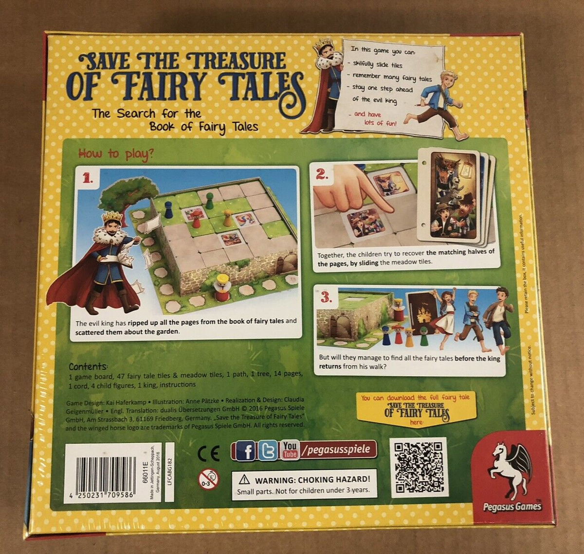 Save the Treasure of Fairy Tales Board Game Pegasus Spiele English NIB Sealed
