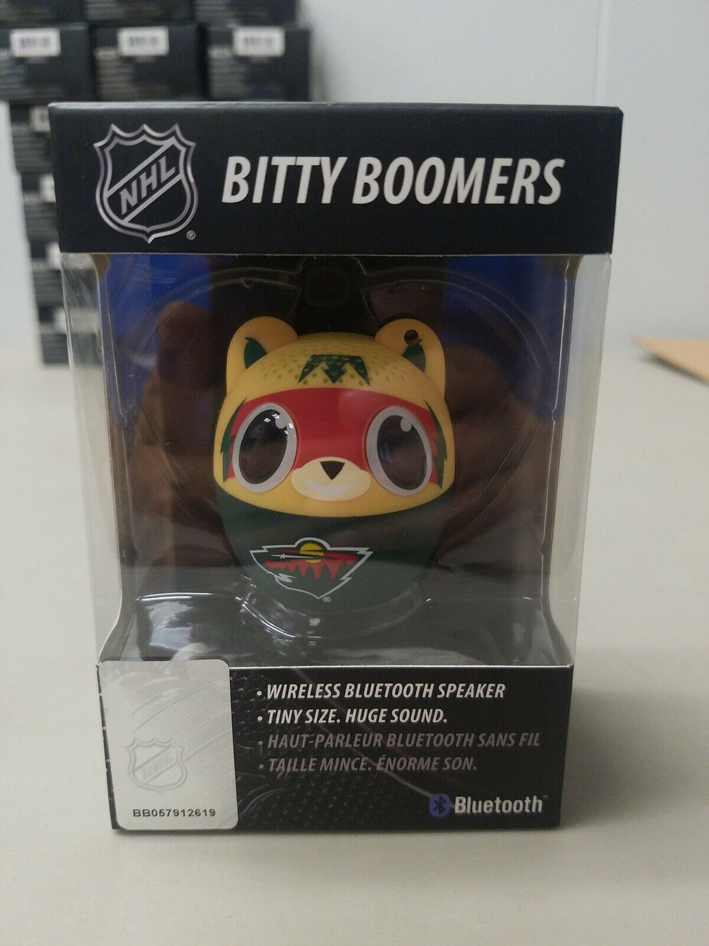NHL Ultra Portable Tiny Bluetooth Speaker Minnesota Wild Bitty Boomer