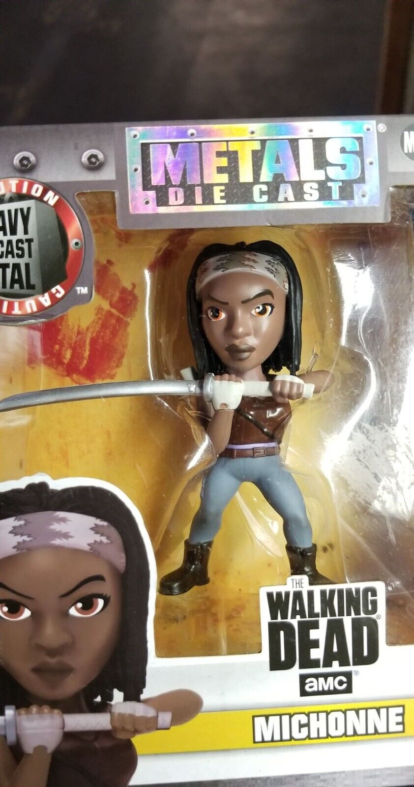 Michonne AMC The Walking Dead Metals Die Cast Figure NEW WORN BOX