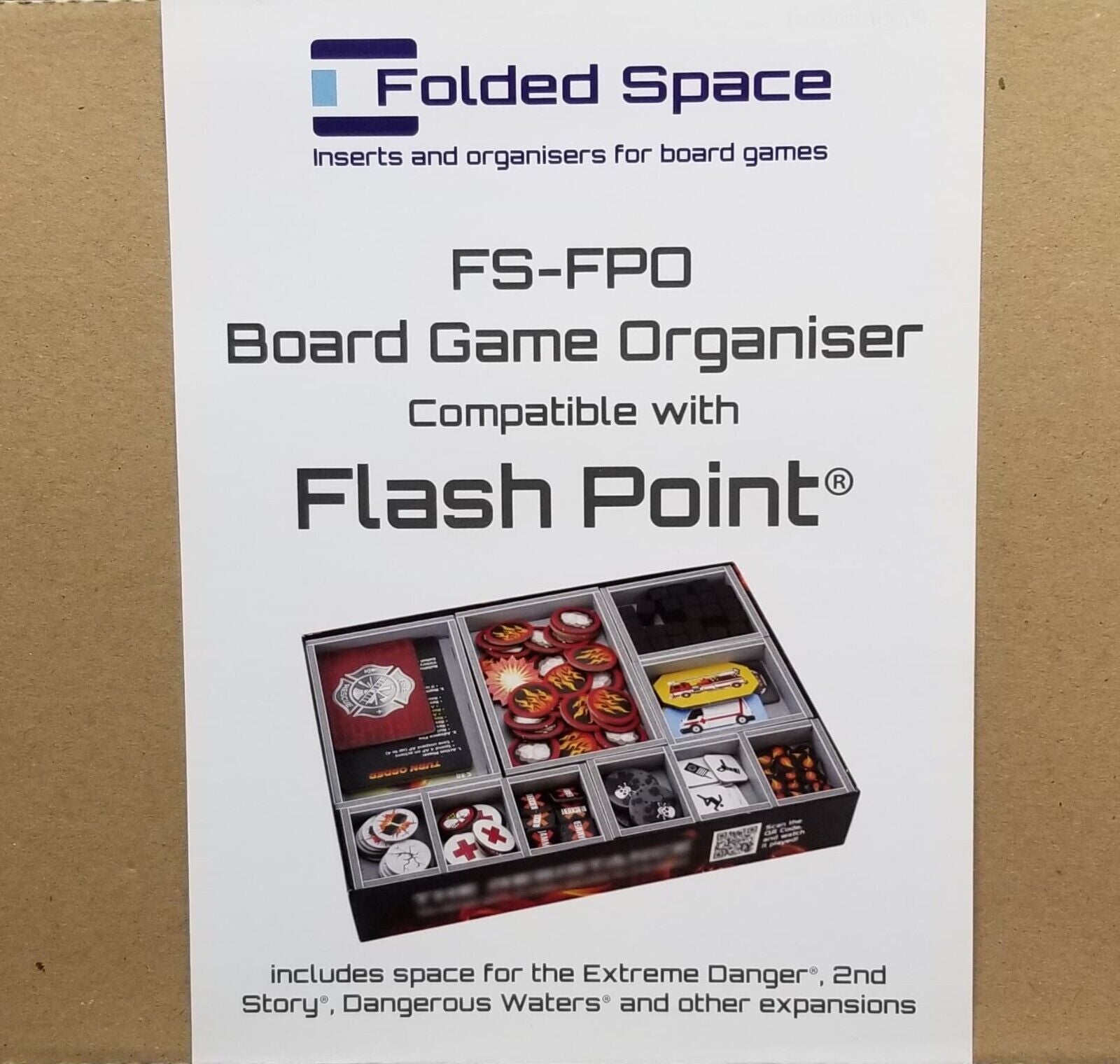 Flash Point Folded Space Board Game Organizer FS-FPO NEW