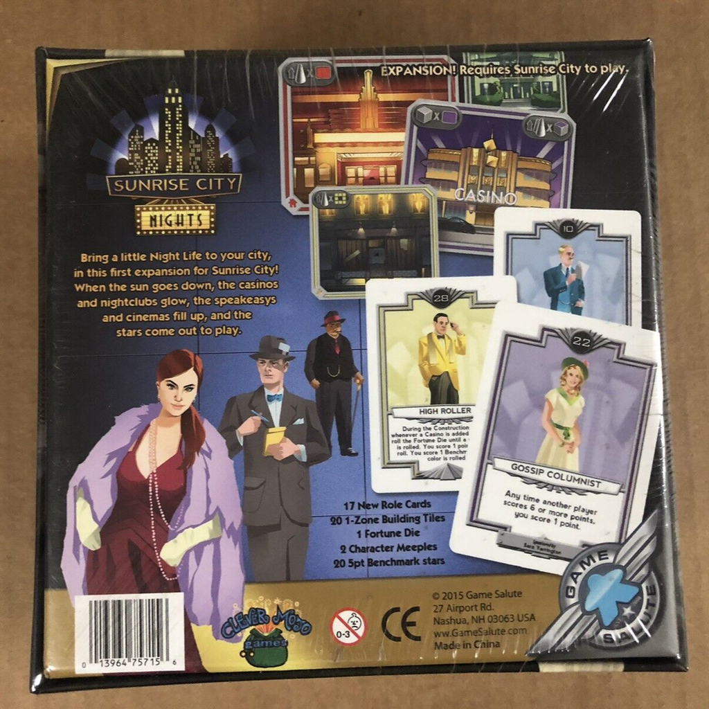 Sunrise City Nights! Expansion The Sky's the Limit Game Salute NEW SEALED