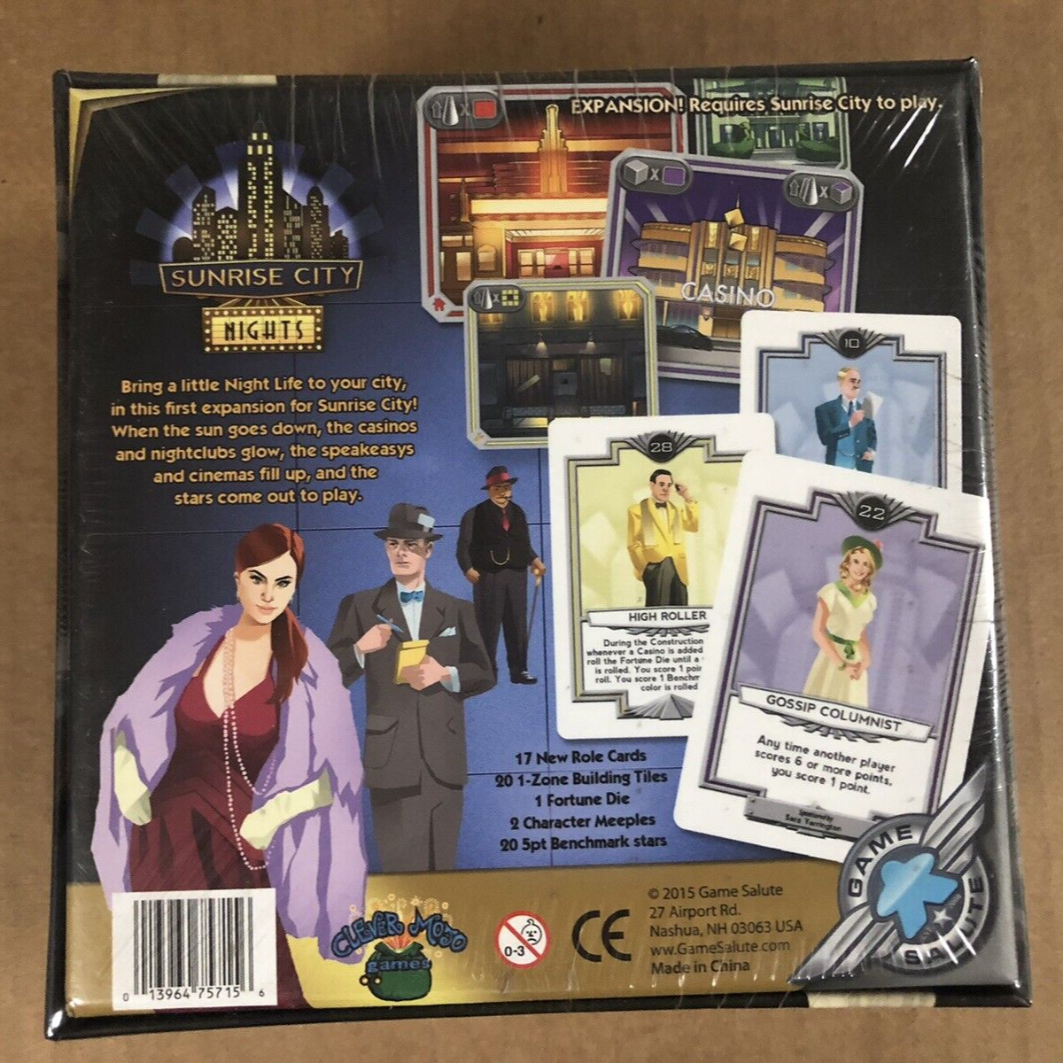 Sunrise City Nights! Expansion The Sky's the Limit Game Salute NEW SEALED
