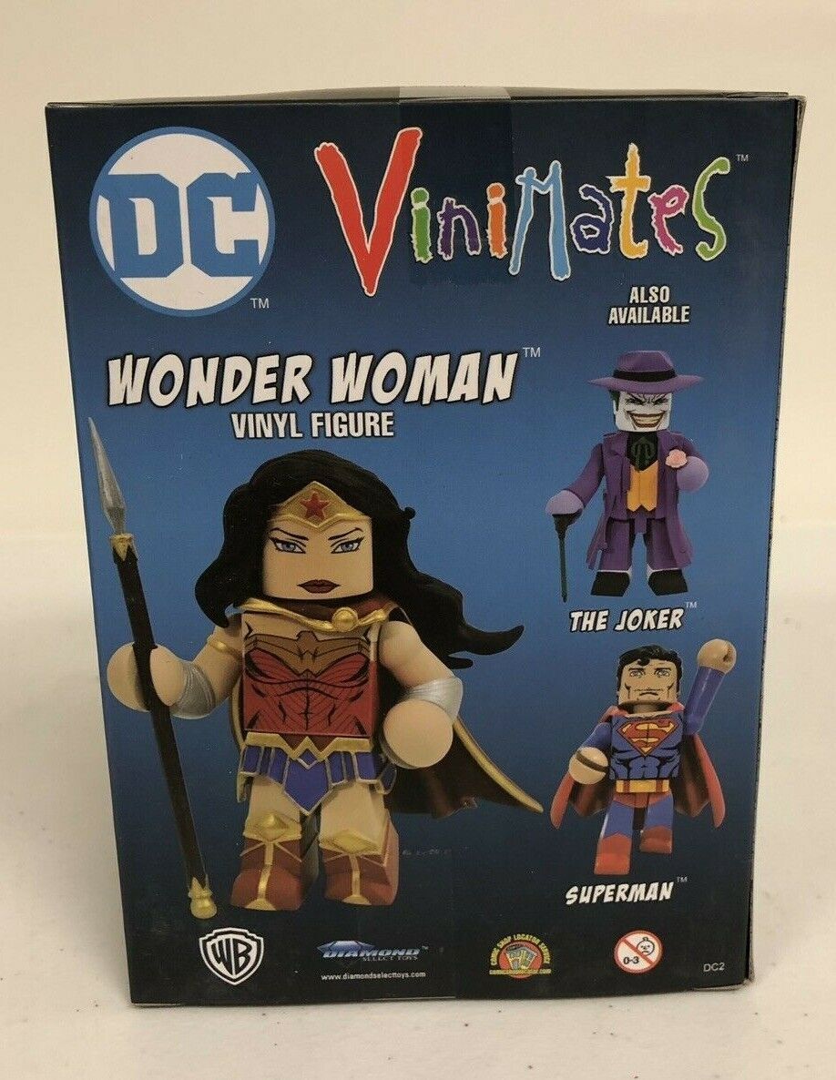 DC Wonder Woman + Superman Vinyl Figure (Diamond Select) Lot of 2 NIB