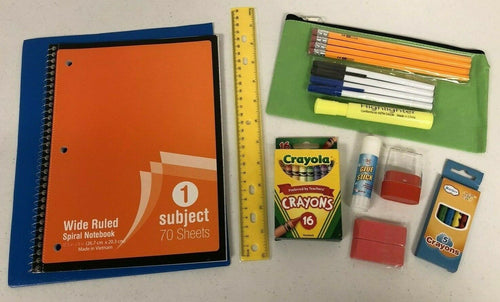 12-Piece School Supply Kit / Summer Camp / Homework - Lot of 2 Sets