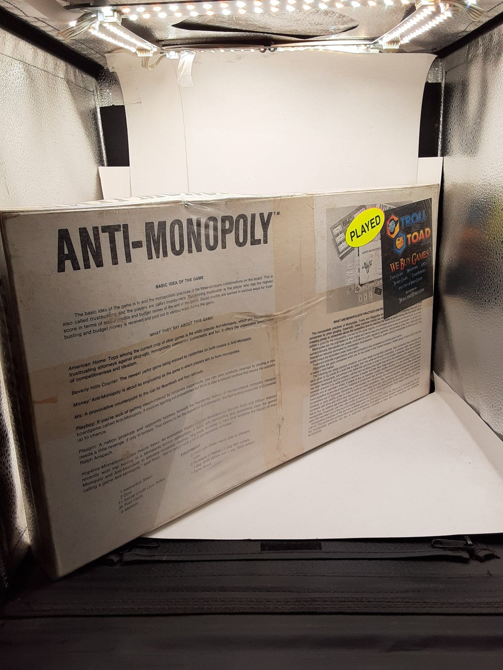 Anti-Monopoly The "Bust-The-Trust!" Game