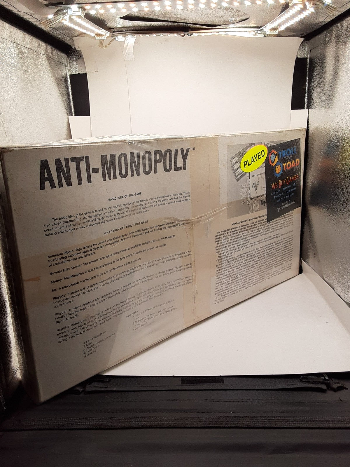 Anti-Monopoly The "Bust-The-Trust!" Game