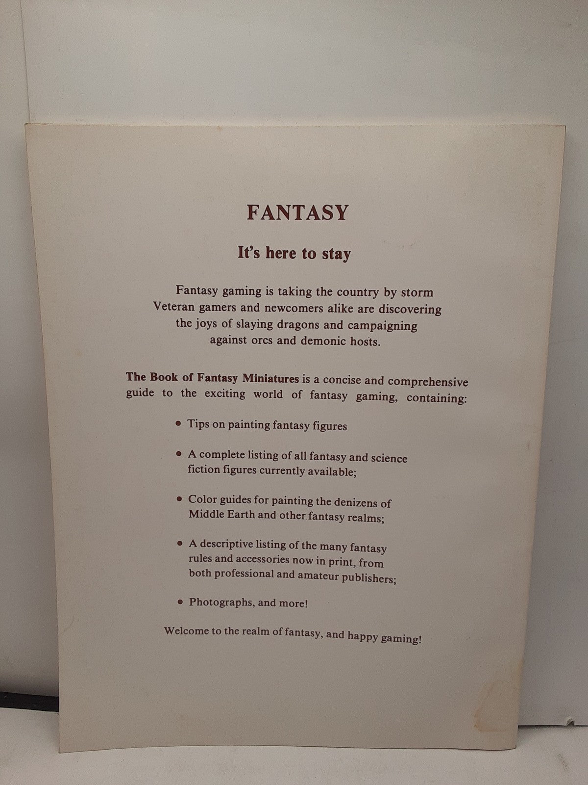 The Book Of Fantasy Miniatures Little Soldier Games