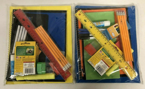 12-Piece School Supply Kit / Summer Camp / Homework - Lot of 2 Sets