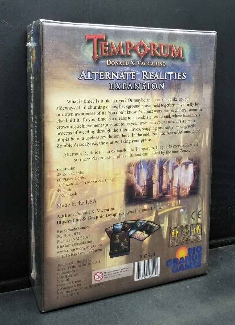 Temporum Alternate Realities Expansion Card Game Rio Grande NEW SEALED