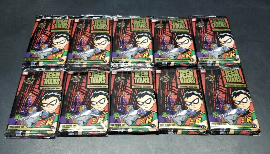 Teen Titans GO! Series 1 Booster Pack CCG TCG Lot of 10 SEALED Packs