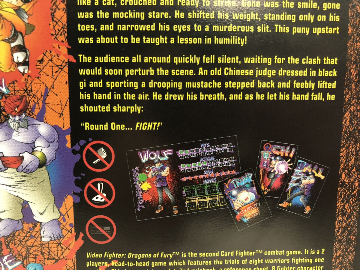 Dragons of Fury The Martial Arts Combat CARD GAME (Video Fighter) NIB