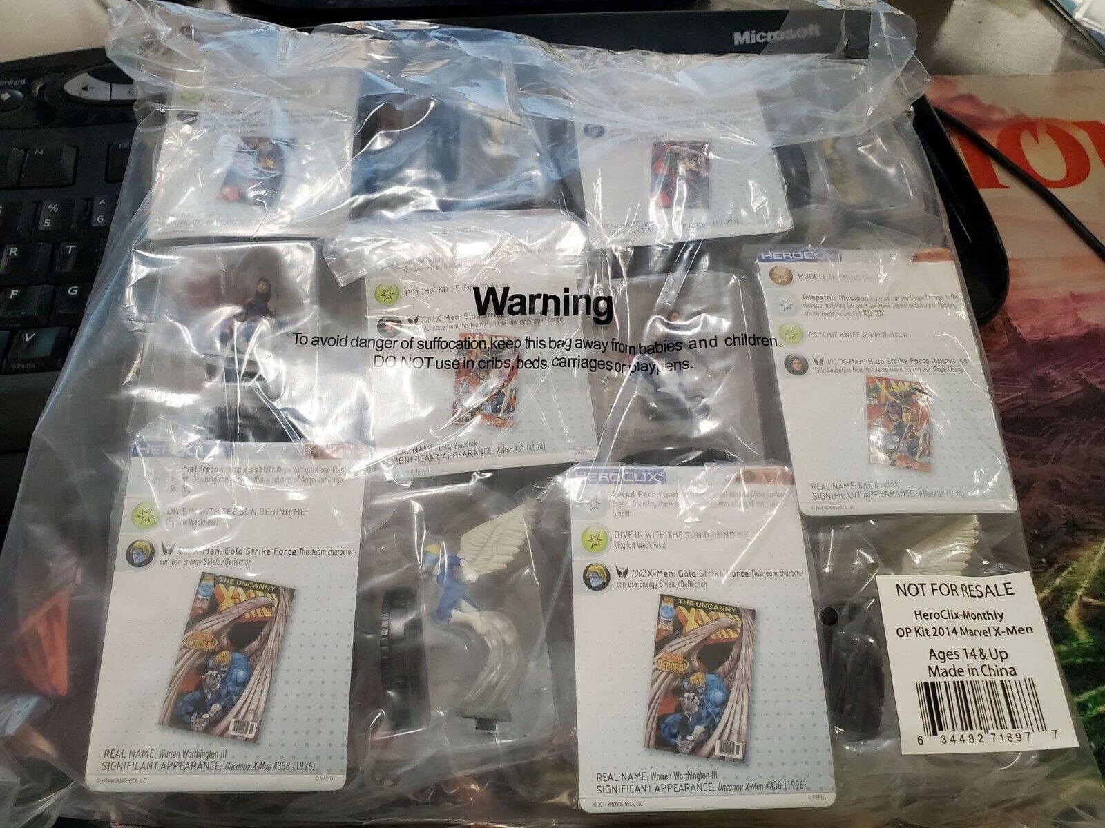 SEALED HeroClix X-Men Organized Play Kit 71697 Angel Psylocke Rogue 019 020 021
