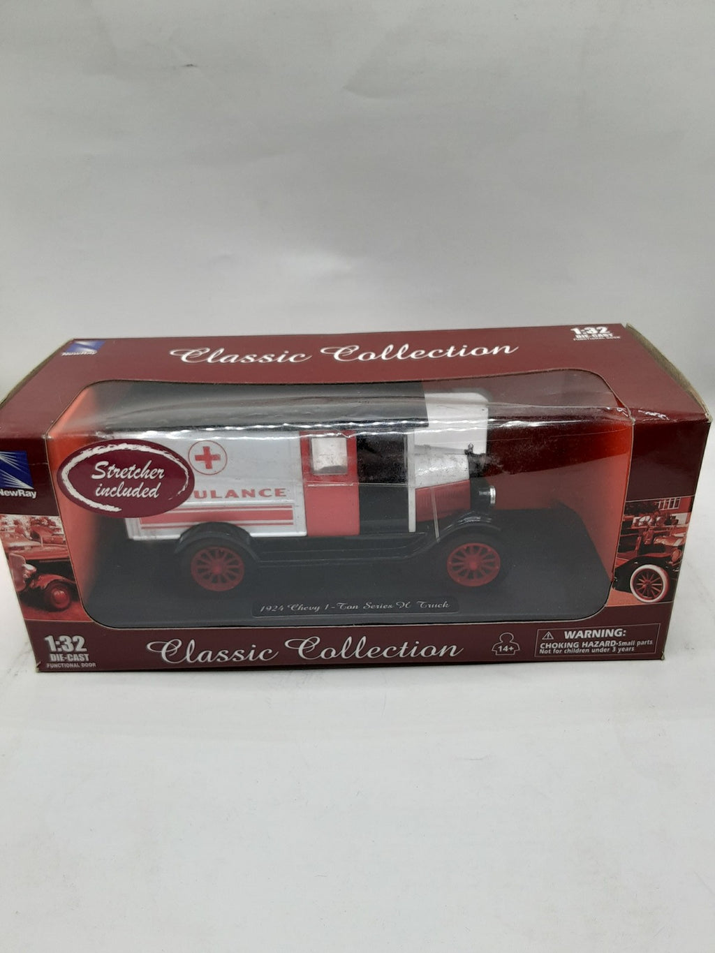 NewRay Die-Cast Classic Collection Ambulance 1924 Chevy 1 - Ton Series H Truck
