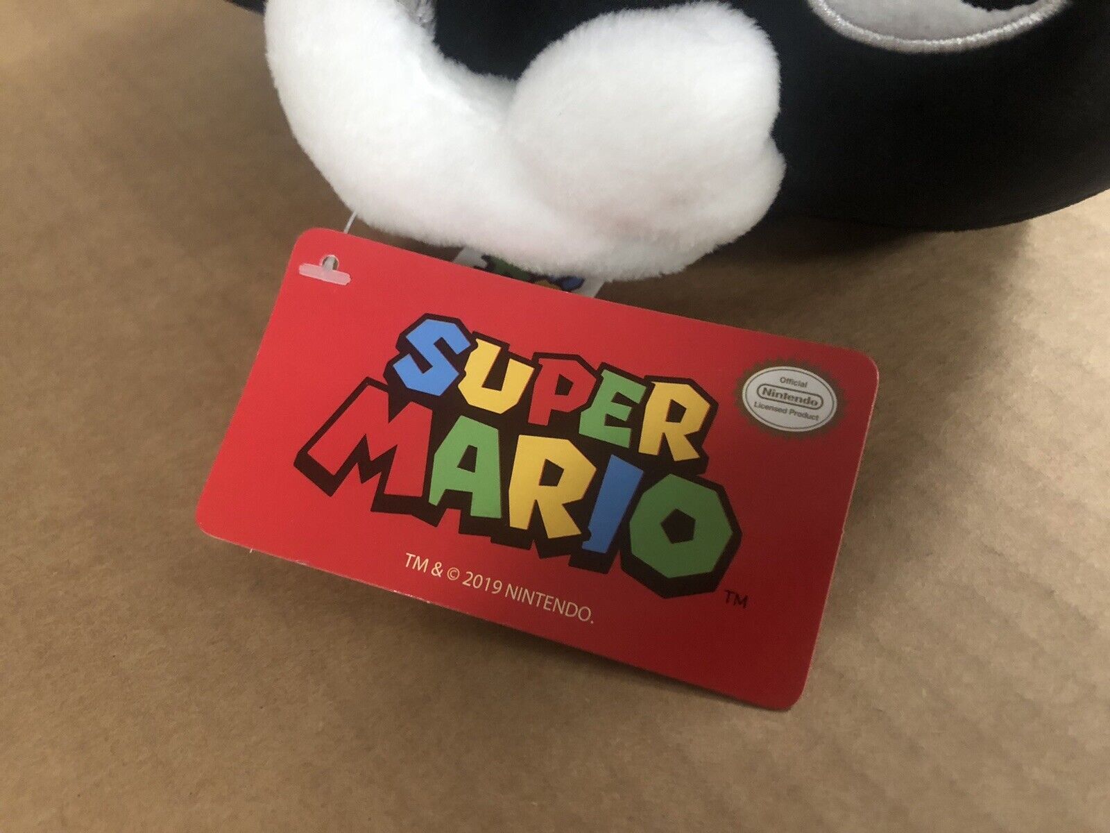 Bullet Bill Plush 8" Super Mario Nintendo Black/White NWT