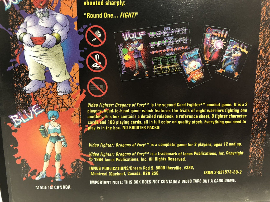 Dragons of Fury The Martial Arts Combat CARD GAME (Video Fighter) NIB