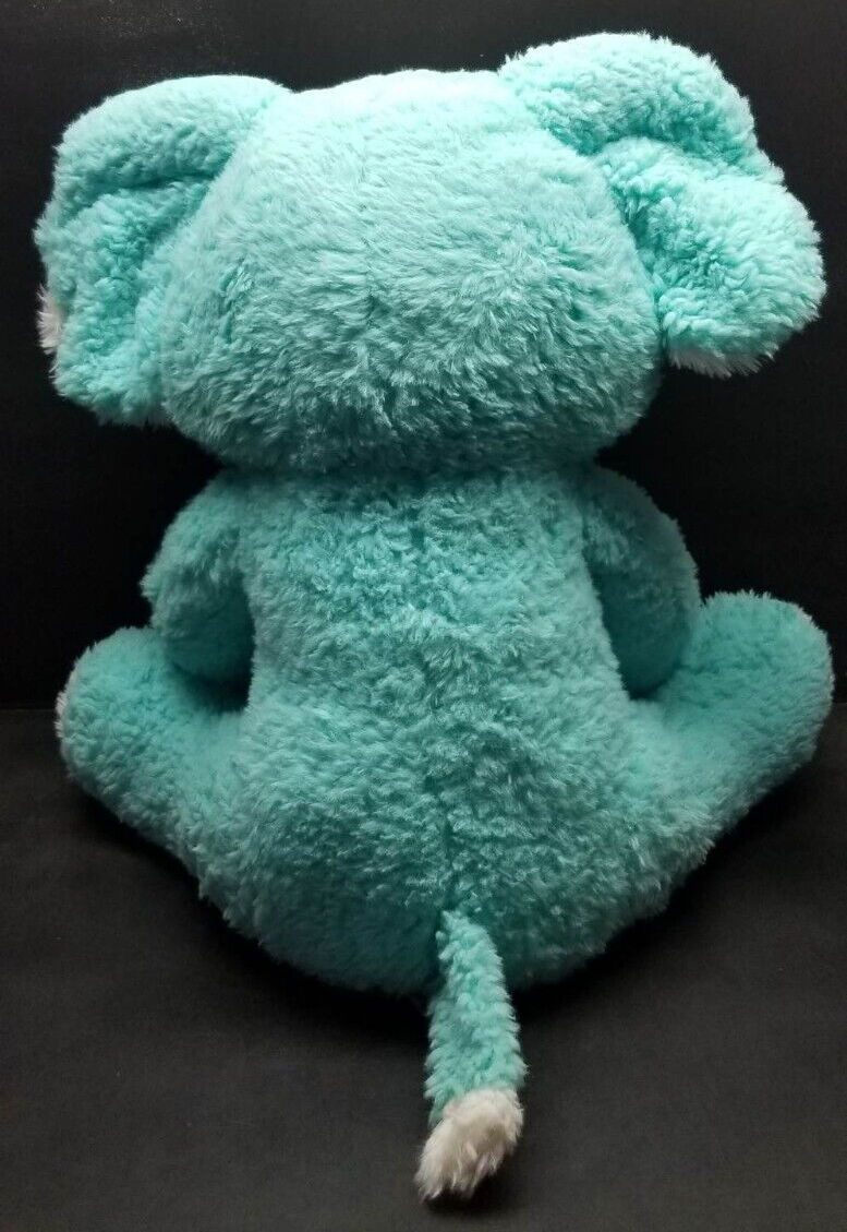 Fiesta Scruffy 22 Inch Turquoise Elephant Plush NEW WITH TAG