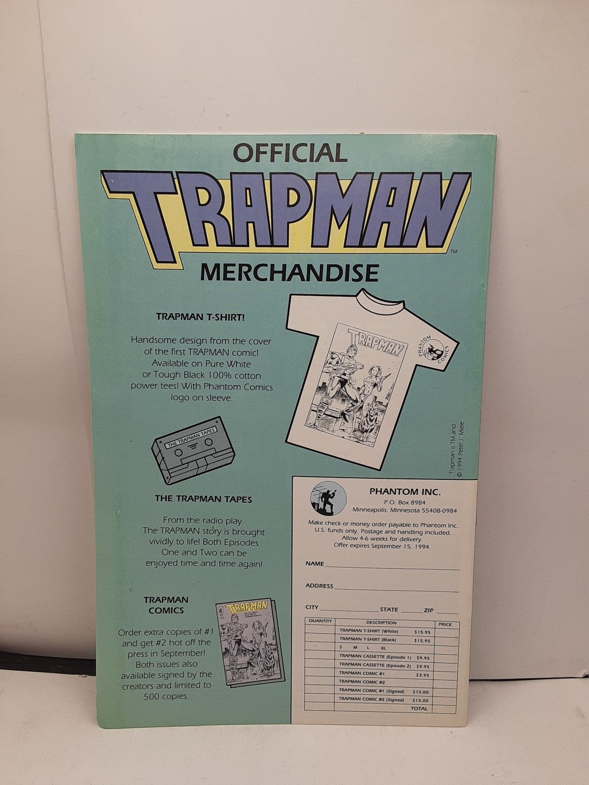 Trapman #1 Paper Back - Phantom Comics