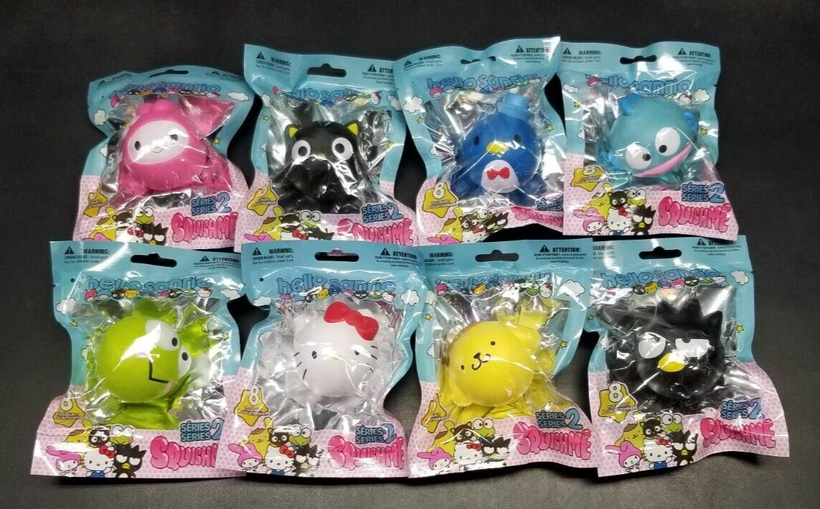Hello Sanrio Squishme Series 2 Lot Collection of 8 NEW SEALED Packs