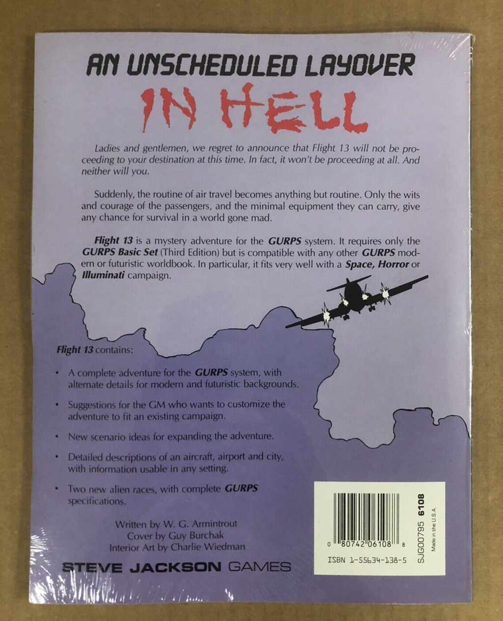 GURPS Flight 13 Role Playing Guide Book Horror/Space RPG Steve Jackson Games