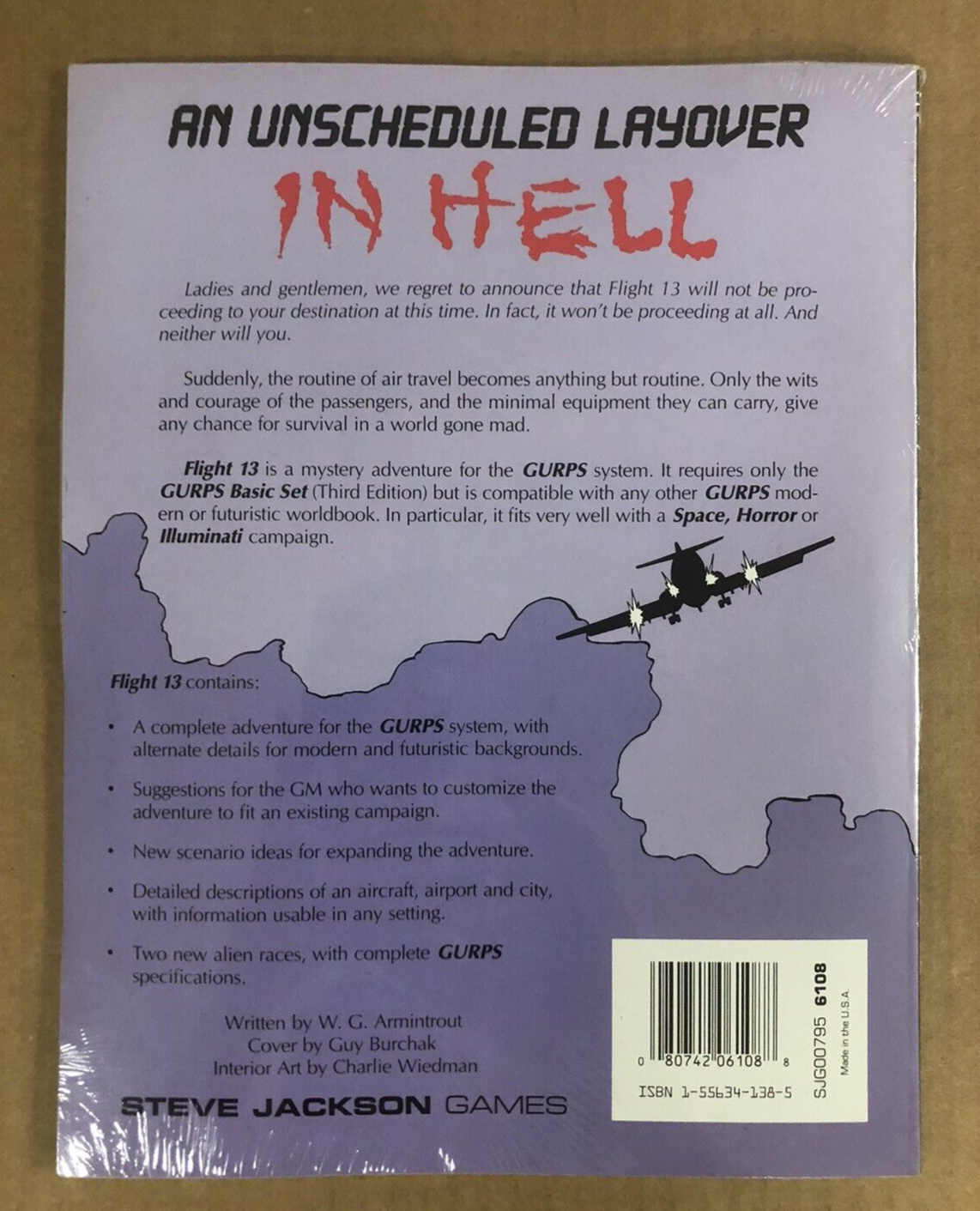 GURPS Flight 13 Role Playing Guide Book Horror/Space RPG Steve Jackson Games