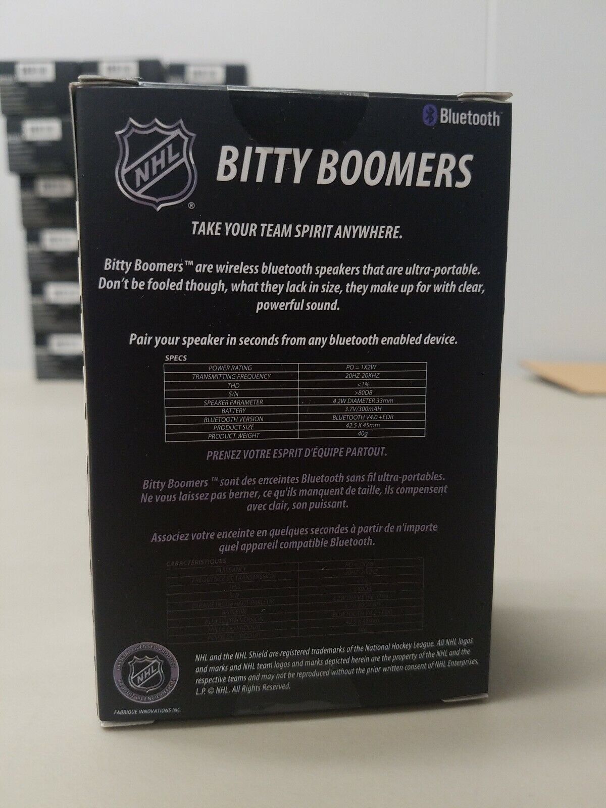 NHL Ultra Portable Tiny Bluetooth Speaker New York Rangers Bitty Boomer