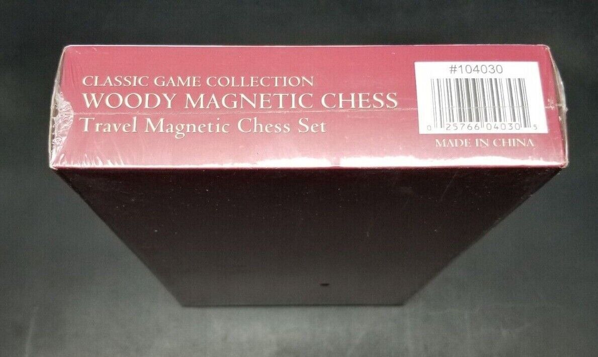 Classic Game Collection Woody Magnetic Chess Travel Set NEW SEALED