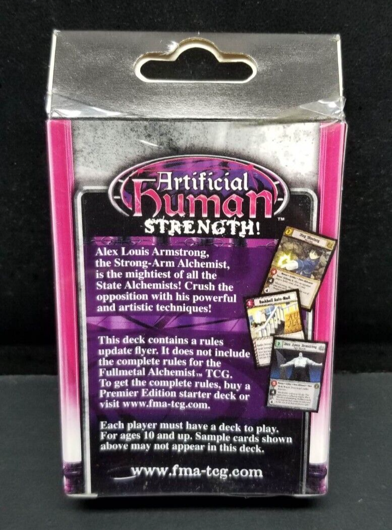 Fullmetal Alchemist TCG Artificial Human Sealed Alex Louis Armstrong Deck #2 NEW