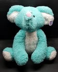 Fiesta Scruffy 22 Inch Turquoise Elephant Plush NEW WITH TAG