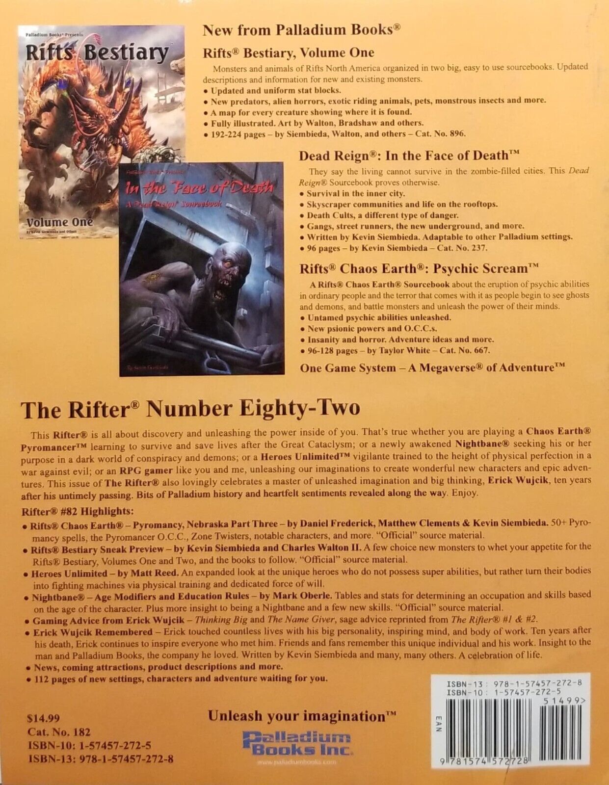 Palladium RPG Sourcebook Rifter #82 Sourcebook NEW