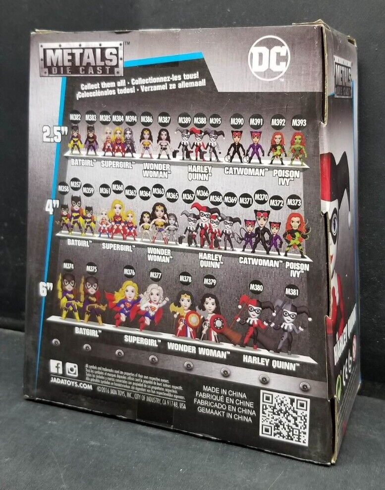 Harley Quinn Metals Die Cast DC M366 NEW IN WORN BOX