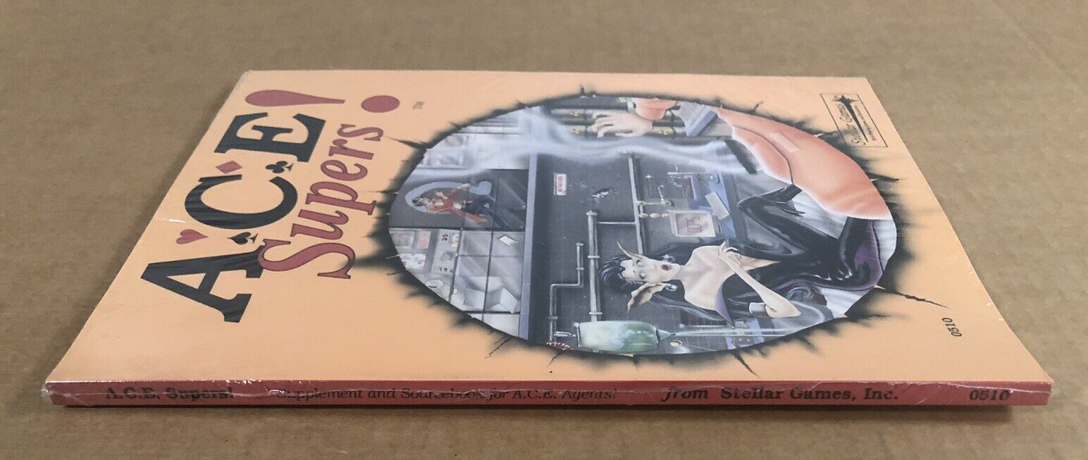 ACE Supers RPG Sourcebook Alpha SuperAgents Stellar Games NEW Sealed