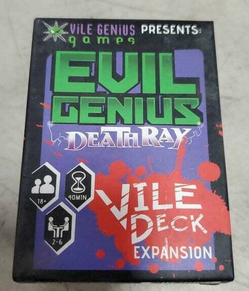 Evil Genius, Deathray The Vile Deck Card Game NEW