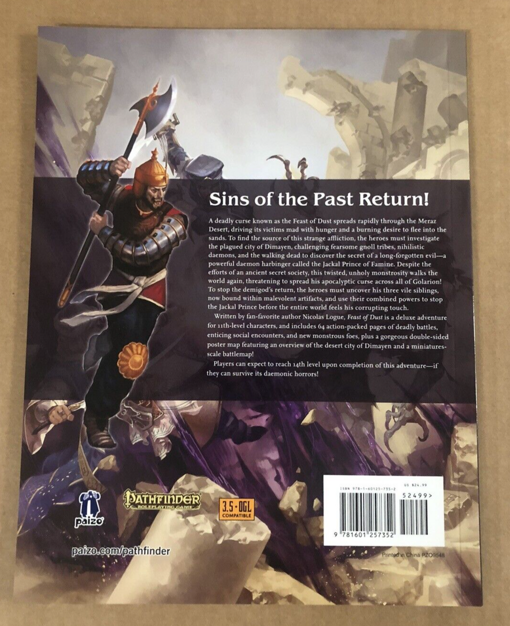 Feast of Dust Pathfinder Module RPG Adventure Book NEW