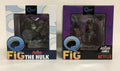 Jessica Jones Netflix + Avengers The Hulk Q Figs - Lot of 2 (Marvel) NIB