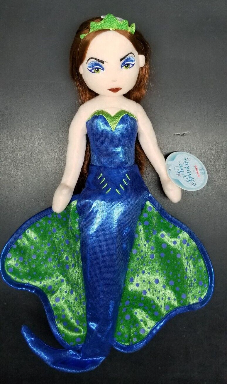 Aurora Sea Sparkles Villain 18" Lilith Mermaid Plush NEW WITH TAGS
