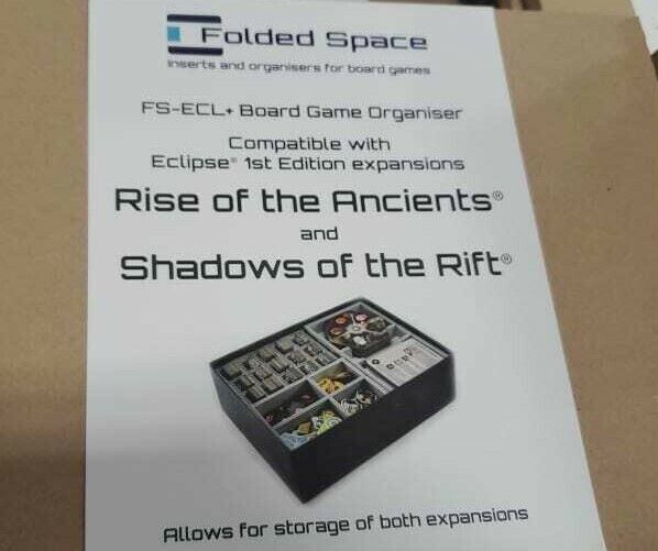Folded Space Rise of the Ancients Shadows of the Rift FS-ECL+ Board Game Insert