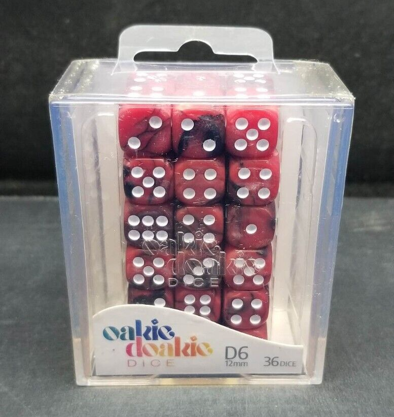D6 dice set 36 dice 12mm Gemidice VAMPIRE Oakie Doakie NEW