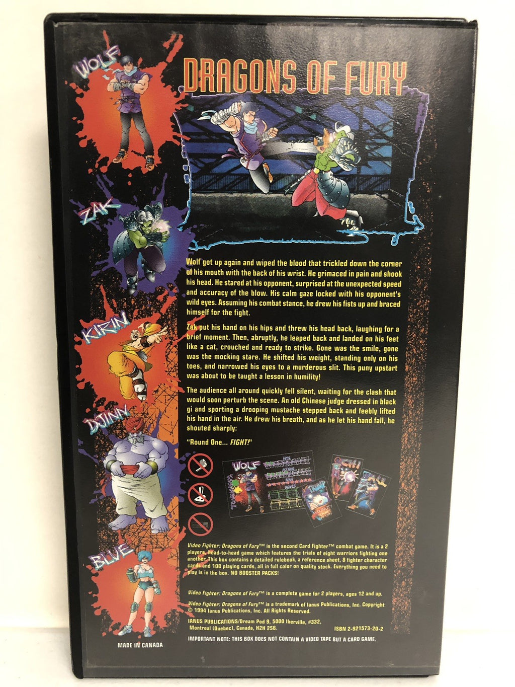 Dragons of Fury The Martial Arts Combat CARD GAME (Video Fighter) NIB